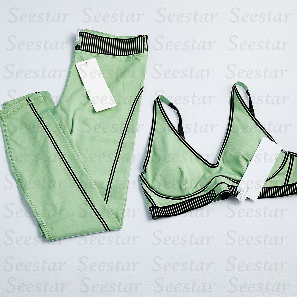 2Pcs Women Yoga Set Gym set Sport Bra High Waist Leggings Outfit, Quick Dry Fitness Gym Running Workout Sportswear - 7 of 8