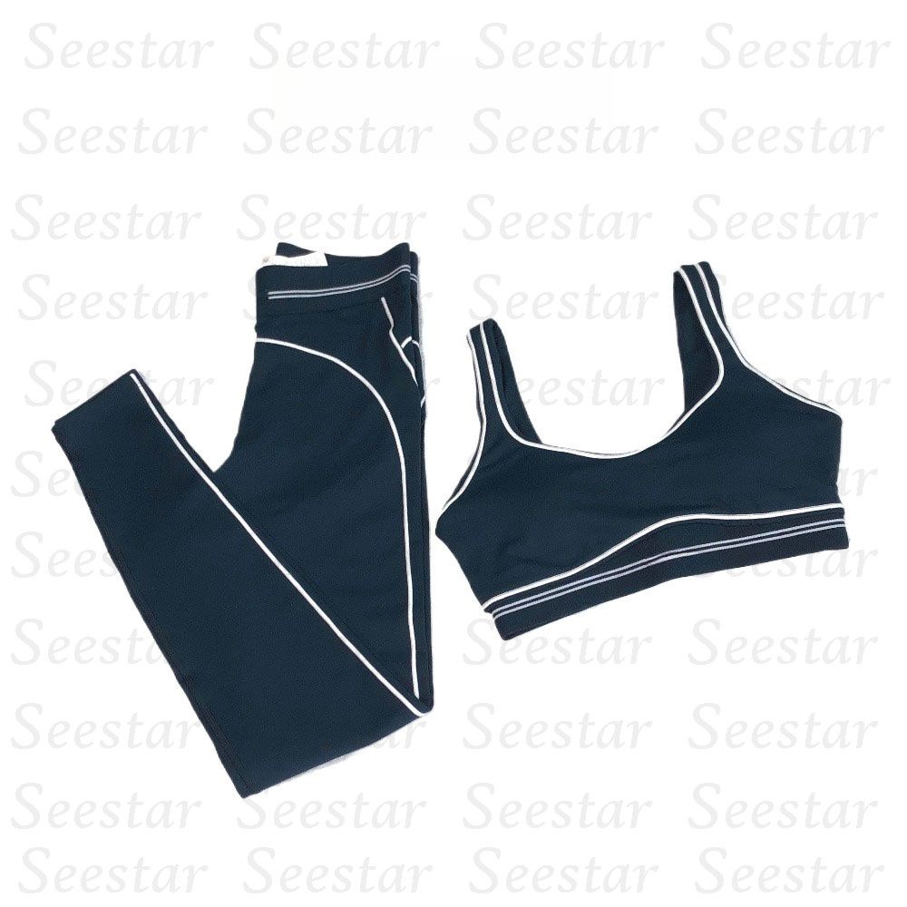 2Pcs Women Yoga Set Gym set Sport Bra High Waist Leggings Outfit, Quick Dry Fitness Gym Running Workout Sportswear - 5 of 8