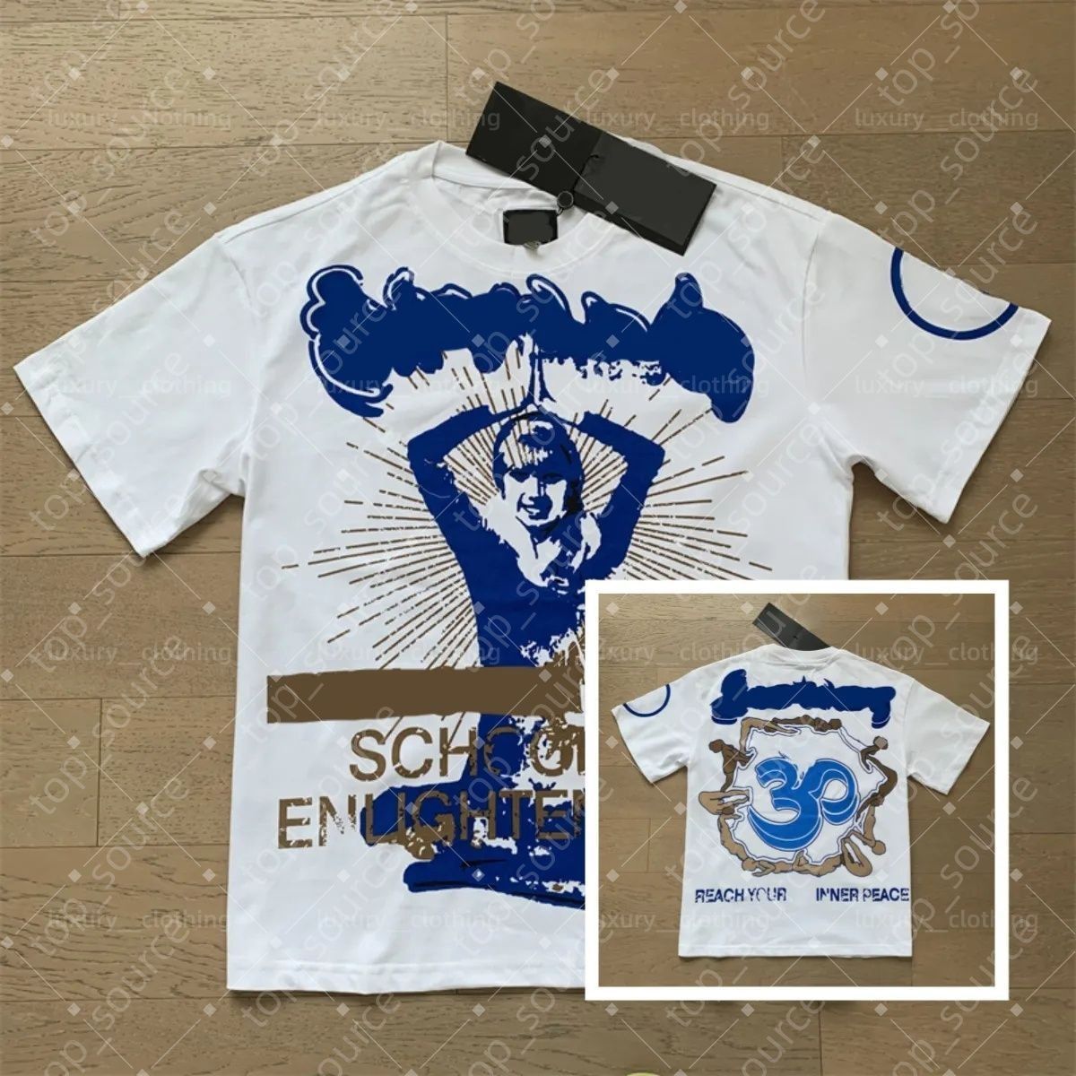 High quality designer graphic shirt Mens short sleeve designer with NFC scan new womens wash street loose round neck casuas High Streets Trendl mens shirts - 8 of 8