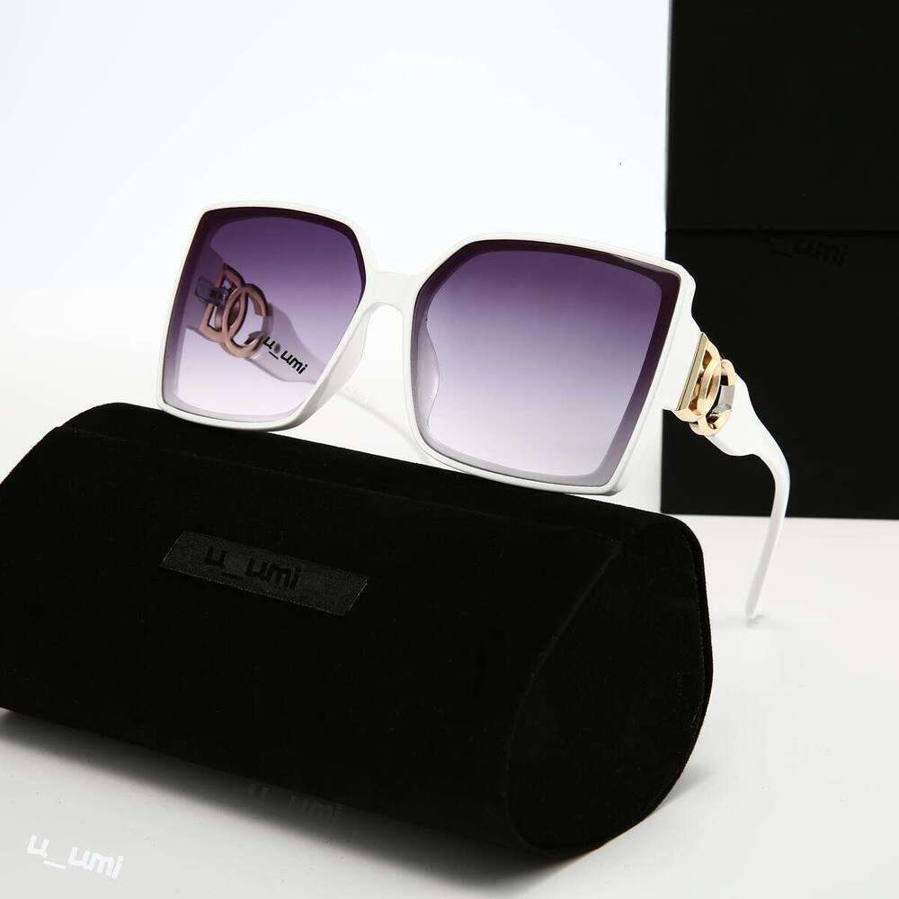 Luxury Designer Sunglasses Oversized Square Acetate Frame Gradient Lens Gold Tone Interlocking High Grade UV400 Protection Fashion DNA dg Eyewear For Women - 9 of 9