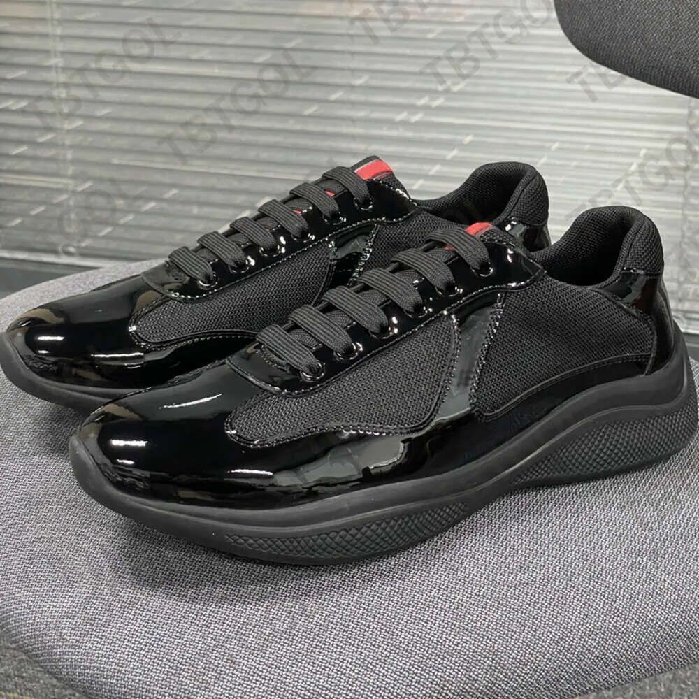 Men Women Americas Cup Xl Leather Sneakers High Quality Patent Leather Flat Trainers Black Mesh Lace-up Casual Shoes Outdoor Runner Trainers Sport Shoe 53 - 3 of 9