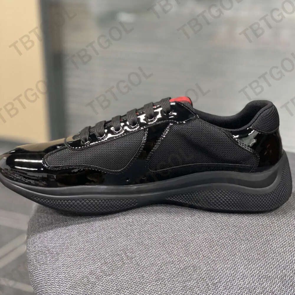 Men Women Americas Cup Xl Leather Sneakers High Quality Patent Leather Flat Trainers Black Mesh Lace-up Casual Shoes Outdoor Runner Trainers Sport Shoe 53 - 7 of 9