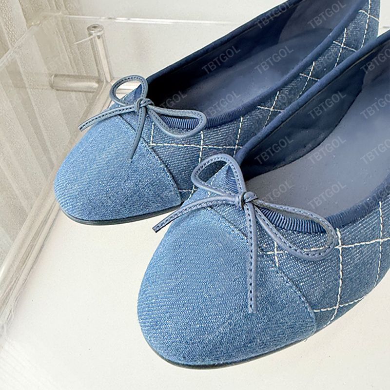 Women Suede Ballet Flats Designer Velvet Loafers Bow Mesh Sandals Dinner Dress Shoes Girls Slip-On Wedding Party Boat Shoes 891 - 7 of 8