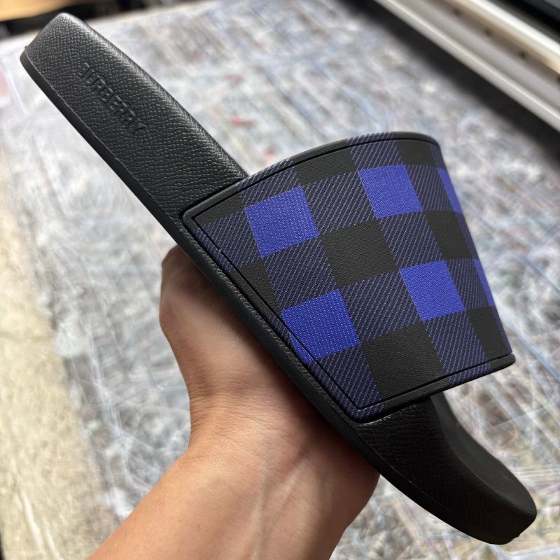Designer Burberry slides for men Summer Beach Slippers Vintage Tartan Slider Men Women High Quality Luxury Sandals Archive Beige Print Embossed Slide 35-46 with box - 8 of 8