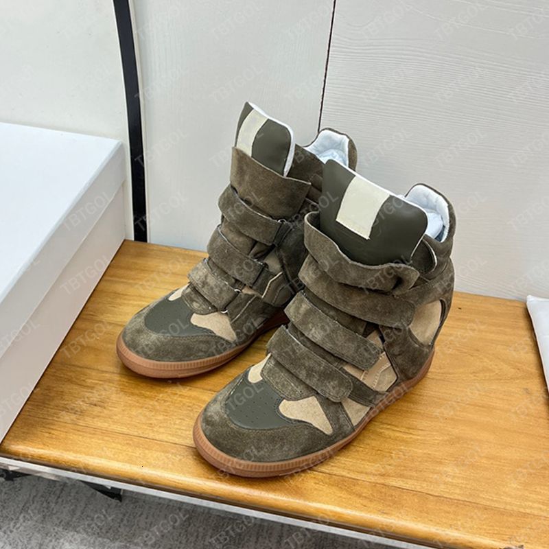 Designer women sneakers stylish high top suede wedge sneakers women platform casual shoes 829 - 3 of 8