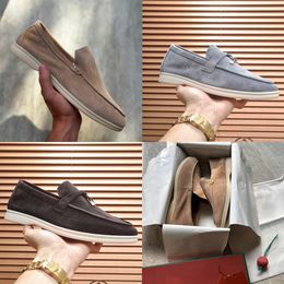 Designer Men Women Woven Suede Loafers Slip On Driving Shoes Metal Pendant Soft Moccasins Outdoor Daily Walking Casual Breathable Footwear Top Quality 739 - streetova