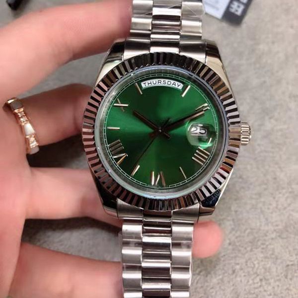 U1 Factory St9 Steel News Men Watches Green Dial Automatic Mechanics 41MM Sapphire Glass Stainless mens watch - Watches - streetova