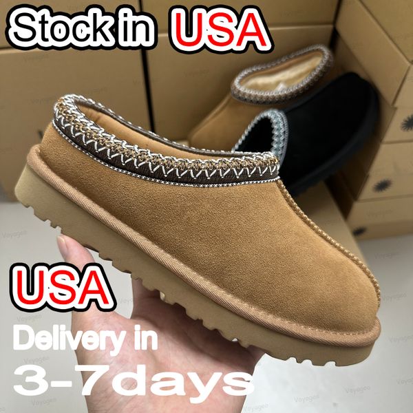 Tasman Slippers Designer Men Women Tazz Mustard Seed Chestnut Sand Fur Slides Sheepskin Classic Ultra Mini Platform Boot Winter Slip-on Shoes Suede Evelina Clog 35-47 - Shoes & Accessories - streetova