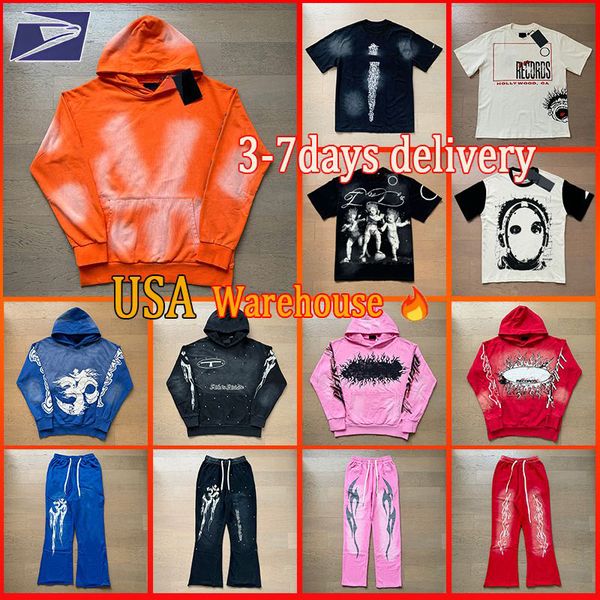 Designer t shirt men hoodie graphic tee for men womens hippie short sets Y2K vintage hoodies and pants streetwear washed classic men's clothing us size S-XL - Apparel - streetova