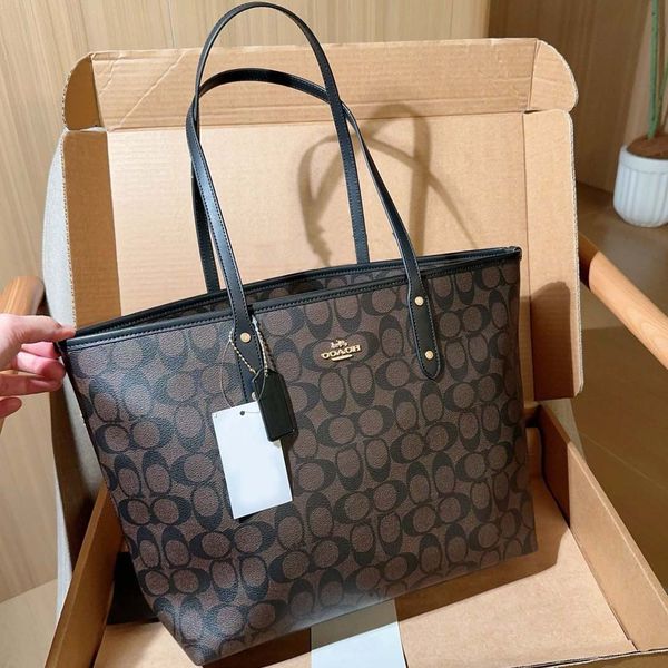 Tote Bag Designer Bag Women's Fashion Classic Shoulder Bag Luxury Handbags Flower Letter Large Capacity Leather Totes Commuting Shopping Bag Casual Tote 01 - Bags, Luggage & Accessories - streetova
