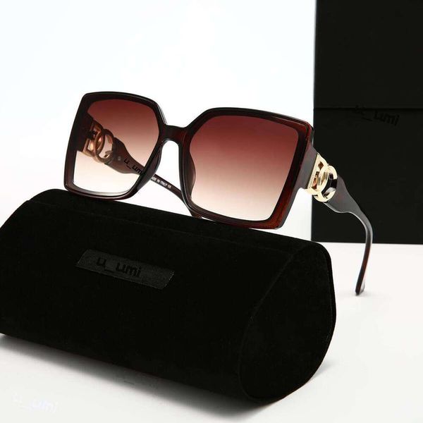 Luxury Designer Sunglasses Oversized Square Acetate Frame Gradient Lens Gold Tone Interlocking High Grade UV400 Protection Fashion DNA dg Eyewear For Women - Fashion Accessories - streetova