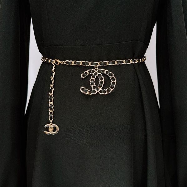 Fashion Joker Woven Chain Lady Accessories Waist Chain with Suit Skirt Trend Senior Lady Decorative Waist Chain