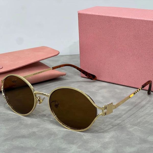 MU Classic Sunglasses Women HOT Designer Fashion Retro Eyewear Outdoor Beach Leisure Style Goggles UV400 Anti-Ultraviolet Metal Oval Full Frame Random Box High - streetova