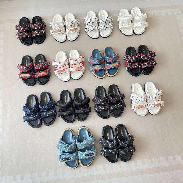 Louis Vuitton x Takashi Murakami Chinelo Pool Pillow Platform Slide Sandals For Women Thick Non Slip Sole Casual Outdoor Beach Vacation Slippers Multiple colors - Shoes & Accessories - streetova
