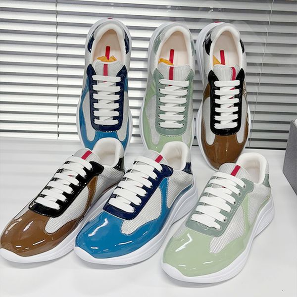 New Men Women Americas Cup Sneakers Designer Mesh Sport Shoe Retro Multicolor Lace-up Casual Shoes Outdoor Runner Trainers Daily Footwear 53 - Shoes & Accessories - streetova