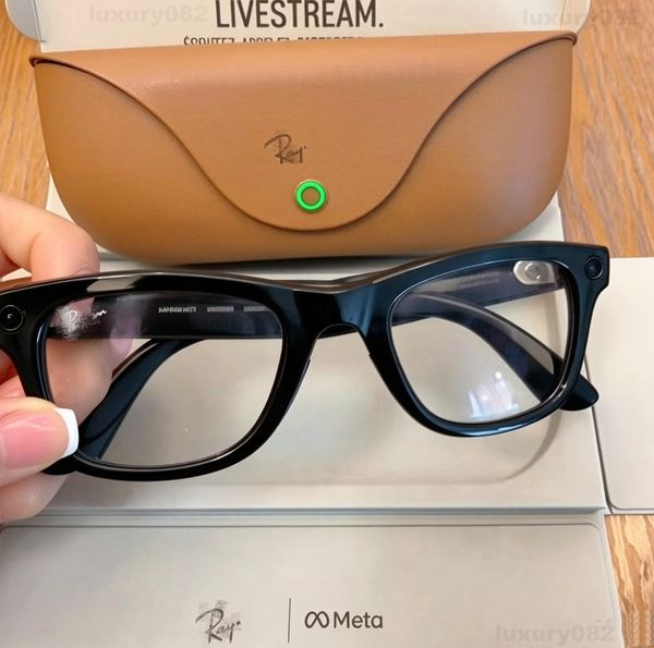 META Glasses RB With Camera Sunglasses Bluetooth Call Anti Shake HD Camera with Video Recording Dual Mic Reduction AI Smart Sunglasses with Charging Case - Fashion Accessories - streetova