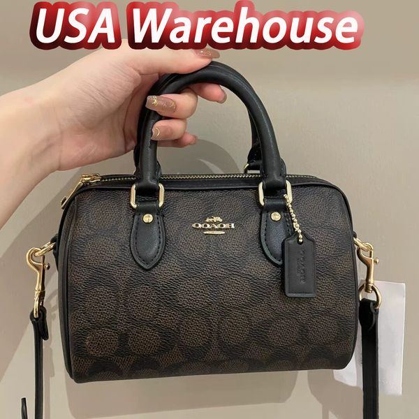 Designer Bag Crossbody Bag Luxury Bag Classic Signature Canvas Boston Handbag Detachable Shoulder Strap Portable Handle Purse Vintage Style Ladies Shoulder Bag - Bags, Luggage & Accessories - streetova