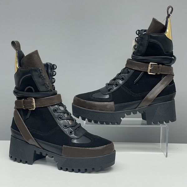 Designer Women Boots Winter Martin Boots Desert Boot Snow Shoes Medal Heavy Duty Soles Winter Shoes 013