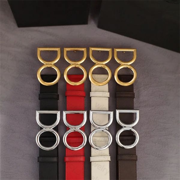 Classic Designer Mens Belt Width 4CM Genuine Leather Belts for Man Woman Smooth Buckle Gold Sliver 4 Colors Cowhide Letter Design - Fashion Accessories - streetova