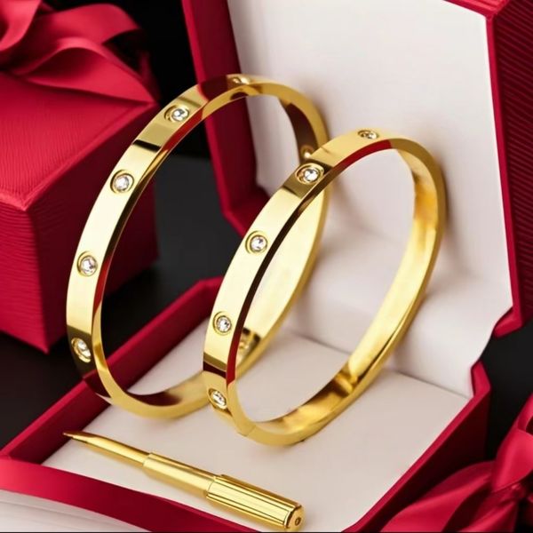 gold bangle bracelet for women love style stainless steel jewelry bracelet designer for women men bangles luxury designer jewelry charm braclet parties gifts - Jewelry - streetova