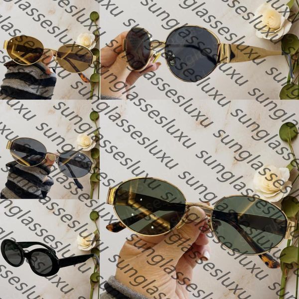 Fashion Luxury designer sunglasses for womens men glasses same Sunglasses as Polarize beach street photo small sunnies metal full frame with brown box sonnenbrille - streetova