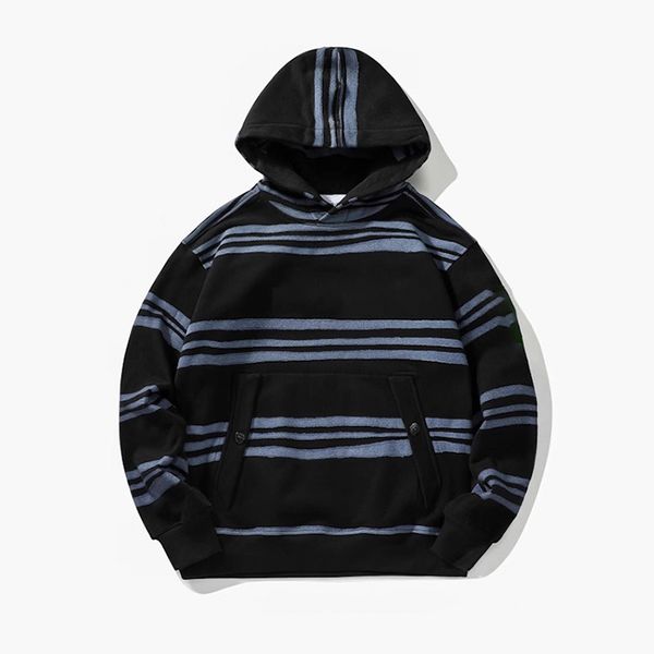 Topstoney Designer Hoodies Spring Mens Striped Hoodie Cotton Super Large Hoodie Long Sleeve Street Clothing Fashion Top Jumper - Apparel - streetova